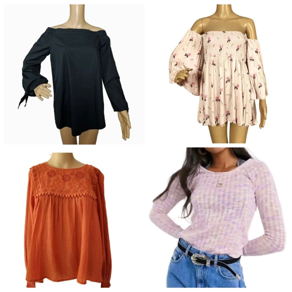 NWT 4 Piece Lot Free People Tops Tunics - Small - FP Spaced Out, Lana, Valencia